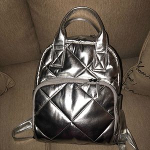 Target Mossimo Quilted Silver Backpack